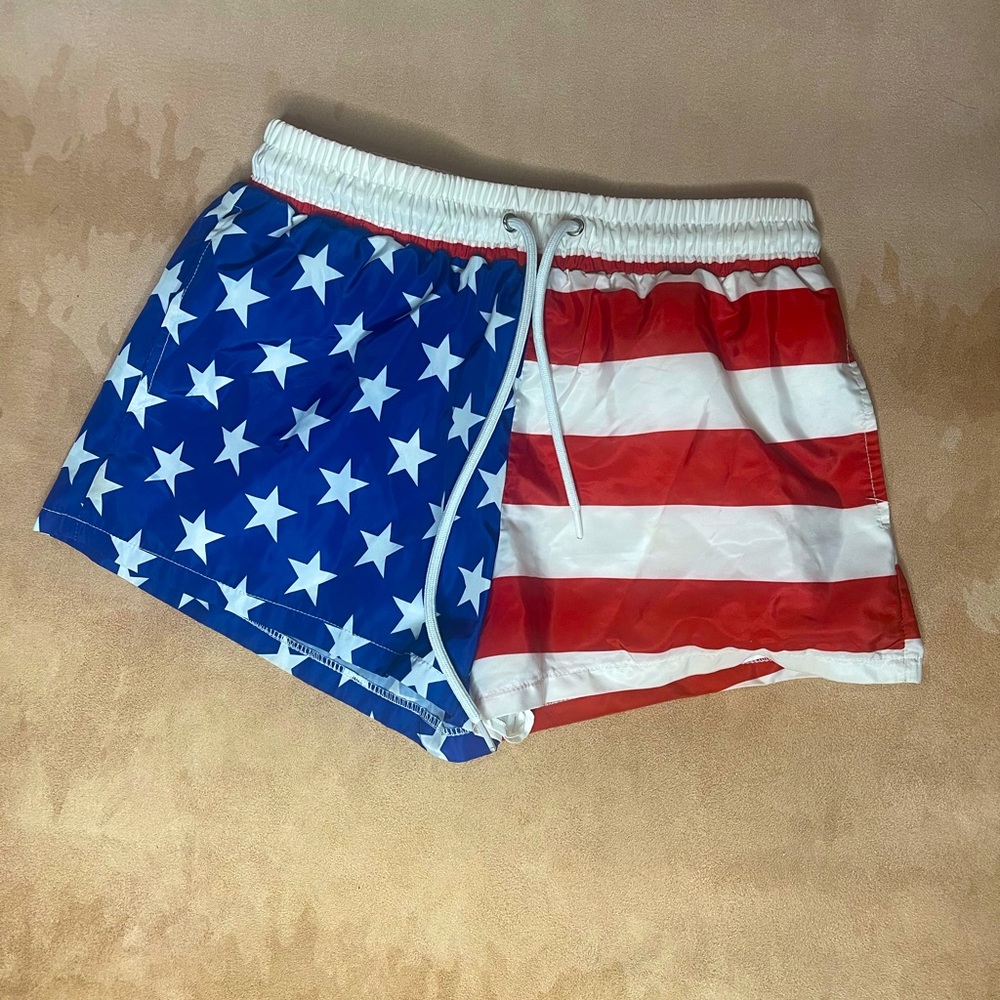 American Flag Print Women’s Shorts